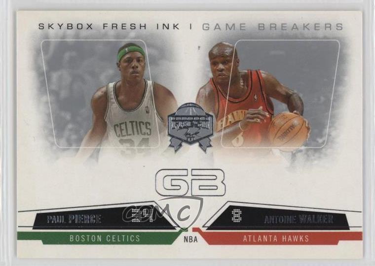 2004-05 Skybox Fresh Ink Game Breakers Paul Pierce Antoine Walker #5GB HOF