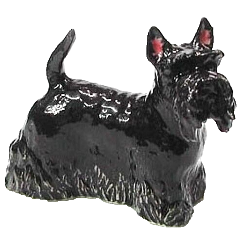 ✿ New NORTHERN ROSE Porcelain Figurine SCOTTISH TERRIER Black Scottie Dog Statue