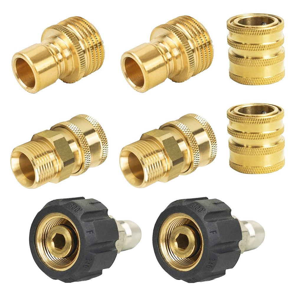 Pressure Washer Adapter Set, Quick Disconnect Kit With M22 Metric Male Thread...