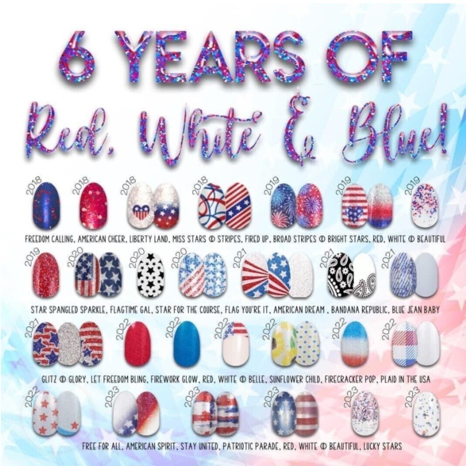 Color Street Nail Strip~ Patriotic USA red white blue America flag Election 🇺🇲