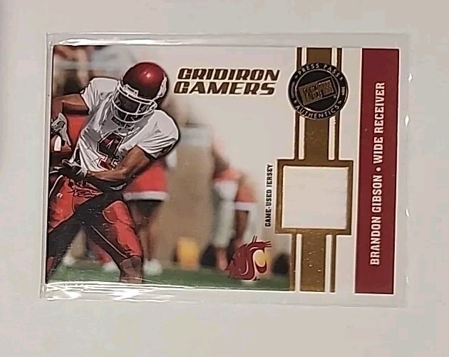 2009 Press Pass Gridiron Gamers Gold Brandon Gibson RC CB-BG Football Card