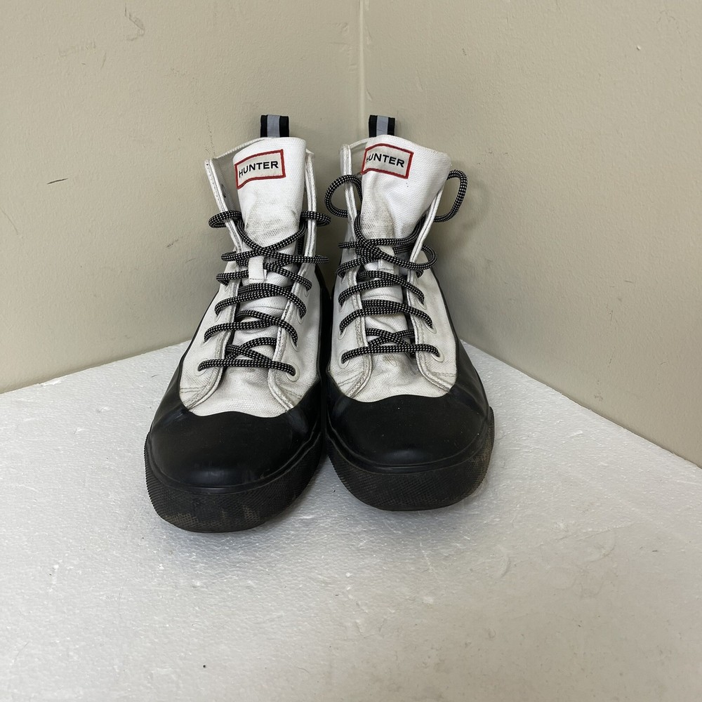 Hunter Target Unisex Canvas High Top Boots Rubber Rain Sz. M/7.5 W/9.5