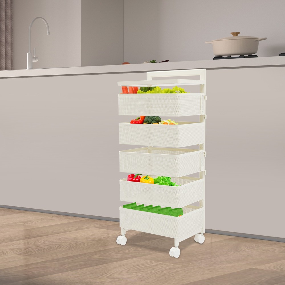 Rotating Storage Rack, Kitchen Organizer With Rotating Basket US