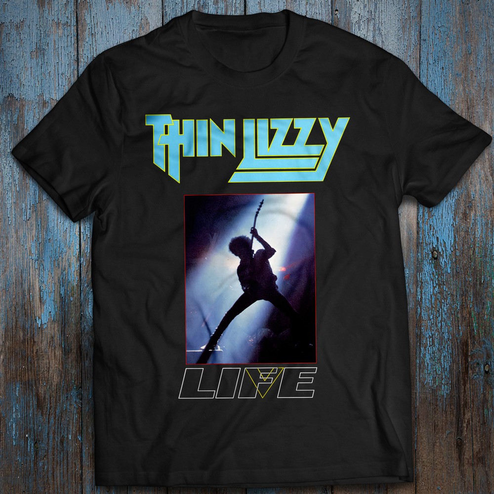 Regular Size S-5XL Cotton T-Shirt Life Live Music Tee Thin Lizzy