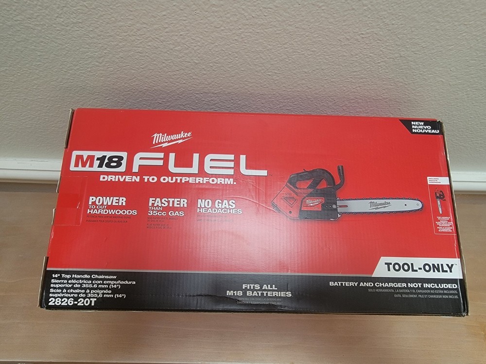 Milwaukee M18 Fuel 2826-20T Red Top Handle Chainsaw 16-Inch Bar  