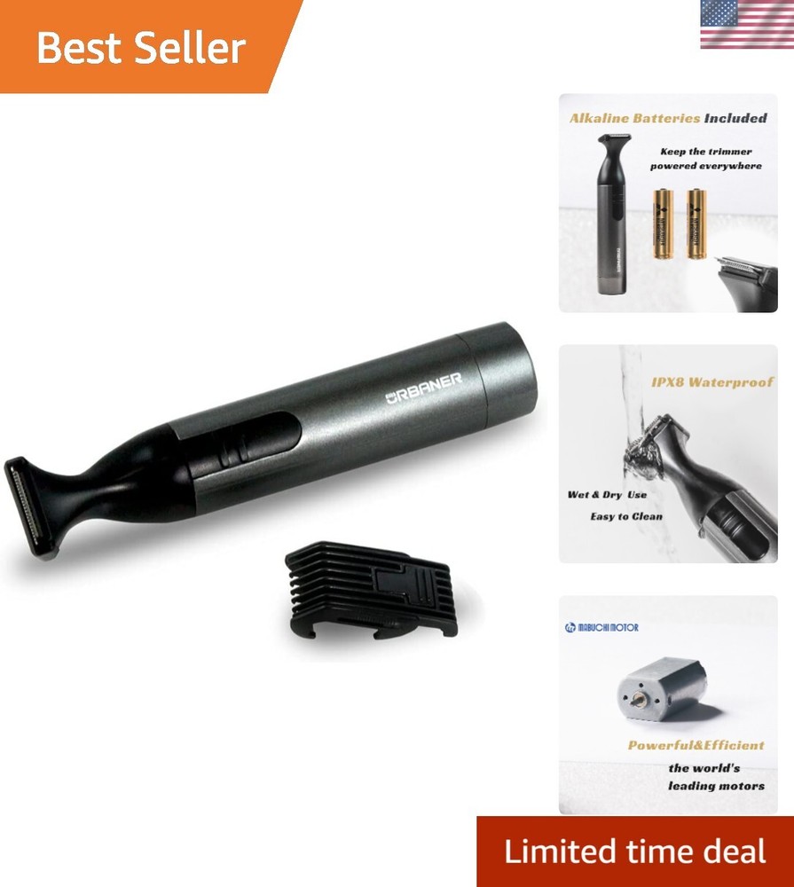 Waterproof Cordless Beard Trimmer for Men with Adjustable Precision Styling  