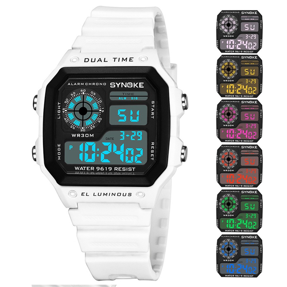 Unisex Digital Sports Watch with Luminous Display, Alarm & Waterproof Design  