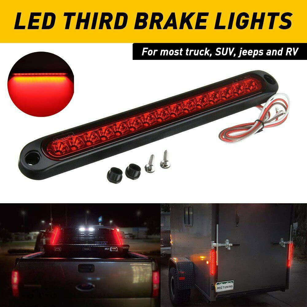 1X Waterproof Red LED Car Rear 3rd Third Brake Light Lamp Super Bright Univer