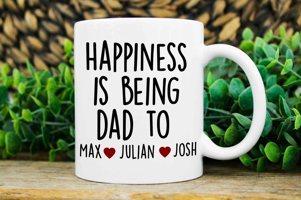 Dad Gifts Custom Dad Mug Dad Christmas Gift Personalized Mug With Kids Names