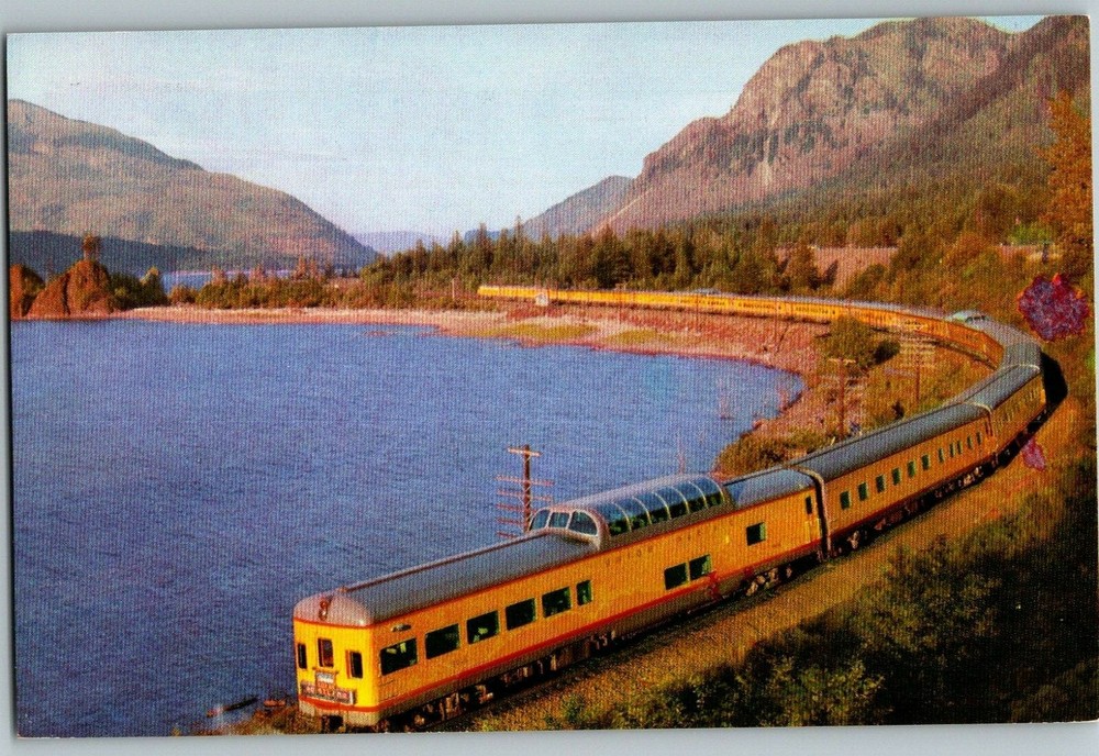 Union Pacific City of Portland Domeliner Astra Dome Diner Columbia River Postcard