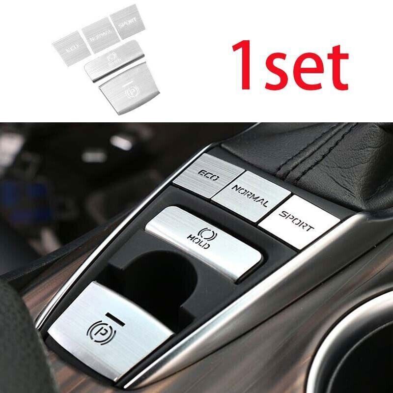 Silver Alloy For Toyota Camry 2018-2023 Console Button Switch Sticker Cover 5Pcs