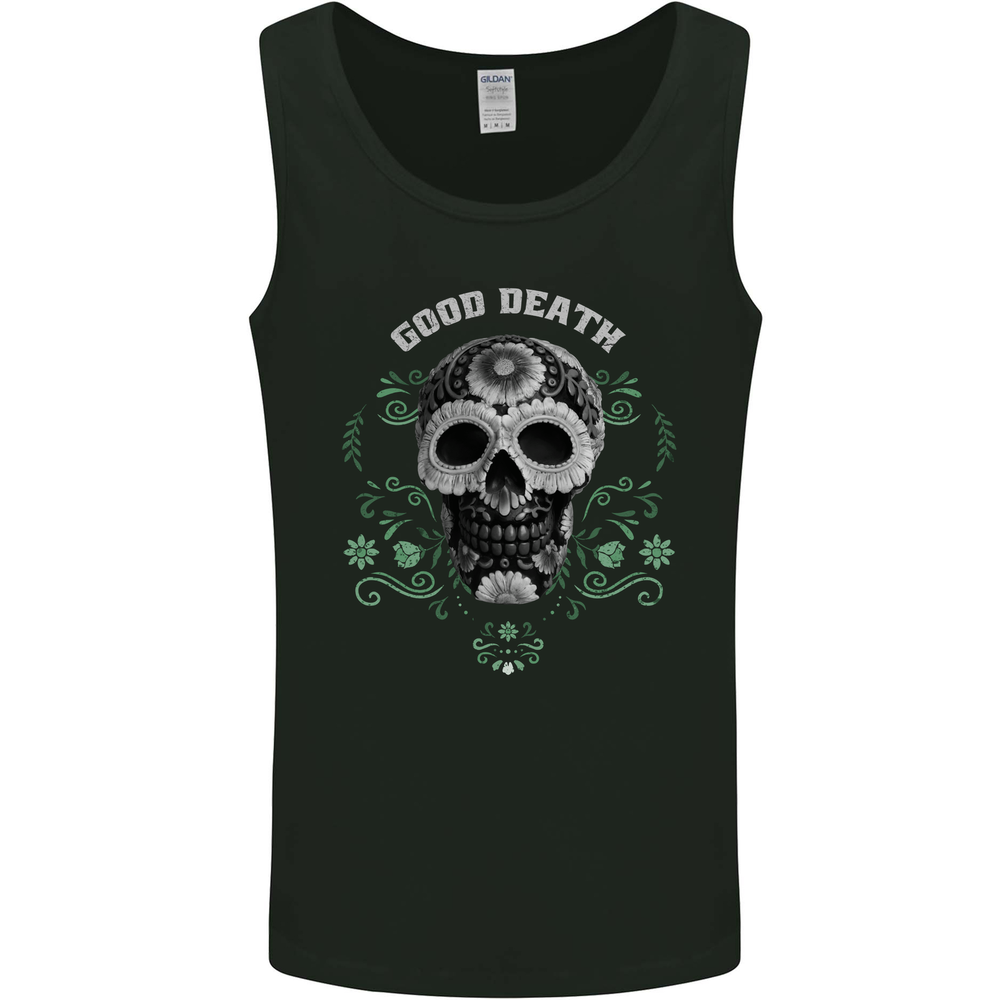 Good Death DOTD Day of the Dead Sugar Skull Mens Vest Tank Top