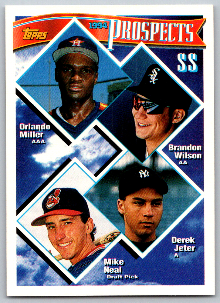 1994 Topps Prospects Derek Jeter Orlando Miller Brandon Wilson Mike Neal HOF RC