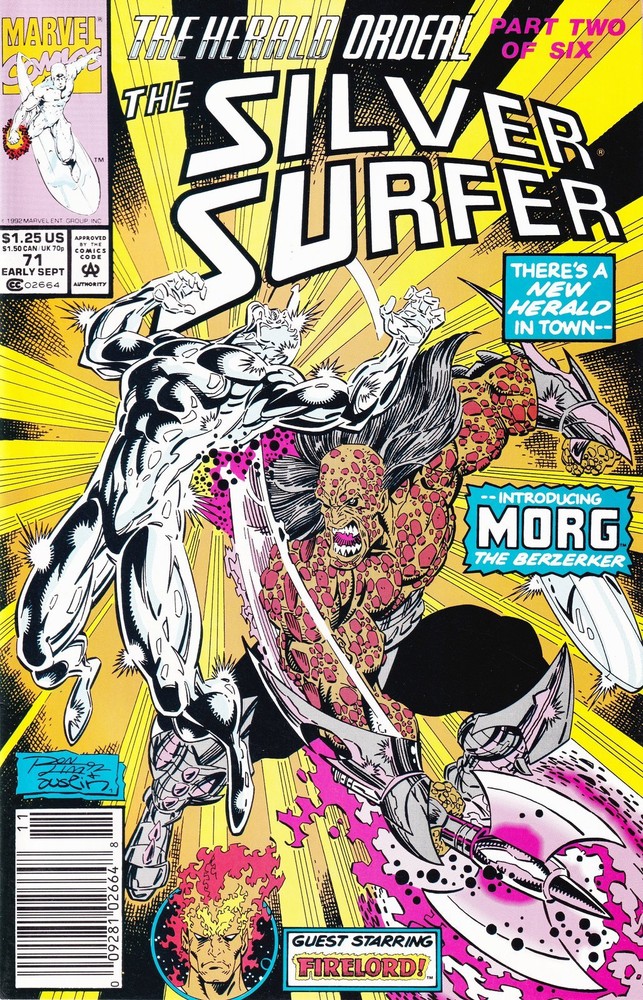 Silver Surfer #71 Newsstand Cover Marvel Comics
