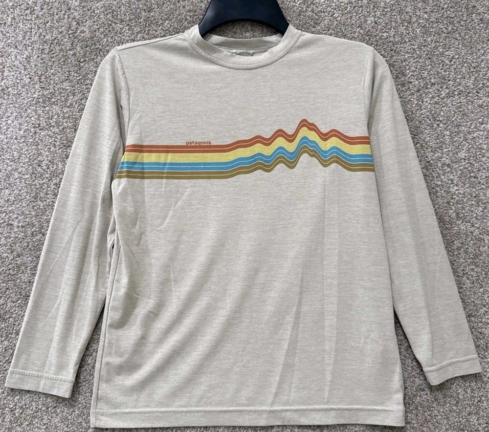 Patagonia Capilene Cool Daily T-Shirt Kids Boys Large 12 Long Sleeve Hike 62395