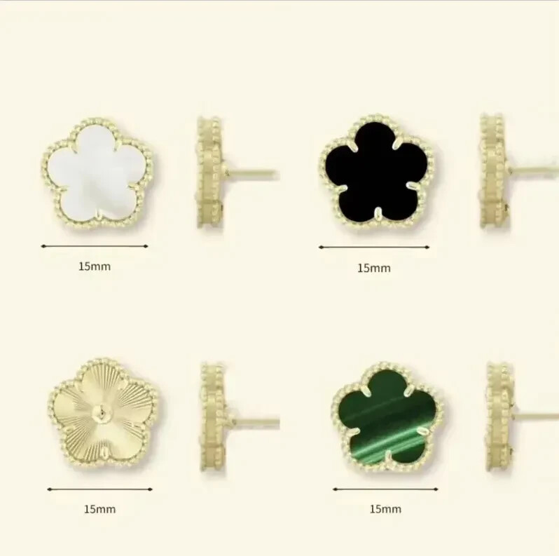 Clover Earrings for women 15mm Luxury  18K Gold Plated