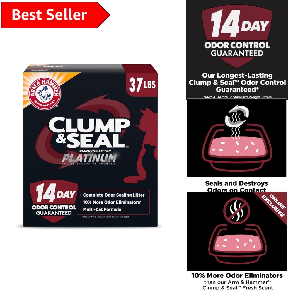 Arm & Hammer Platinum Clumping Cat Litter – 14-Day Odor Control