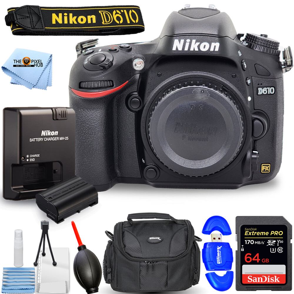Nikon D610 24.3MP Full Frame DSLR Camera Body Only - Black  