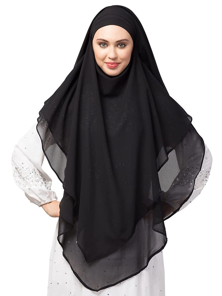 Triangle Two-Layer Tie-Back Ready-to-Wear Hijab W025