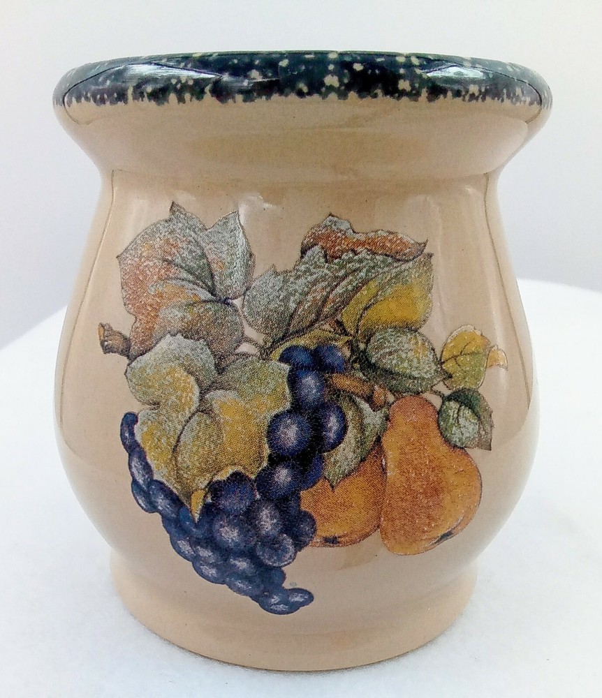 Stoneware Fruit Tart Candle Warmer 4x3.25 Home Decor 2003