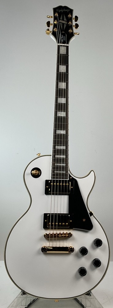 Epiphone LP Cust Electric Solidbody Guitar, Alpine White