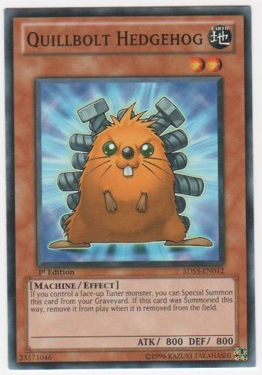 Quillbolt Hedgehog 5DS3-EN012 Common 1st Edition Near Mint Yugioh Card