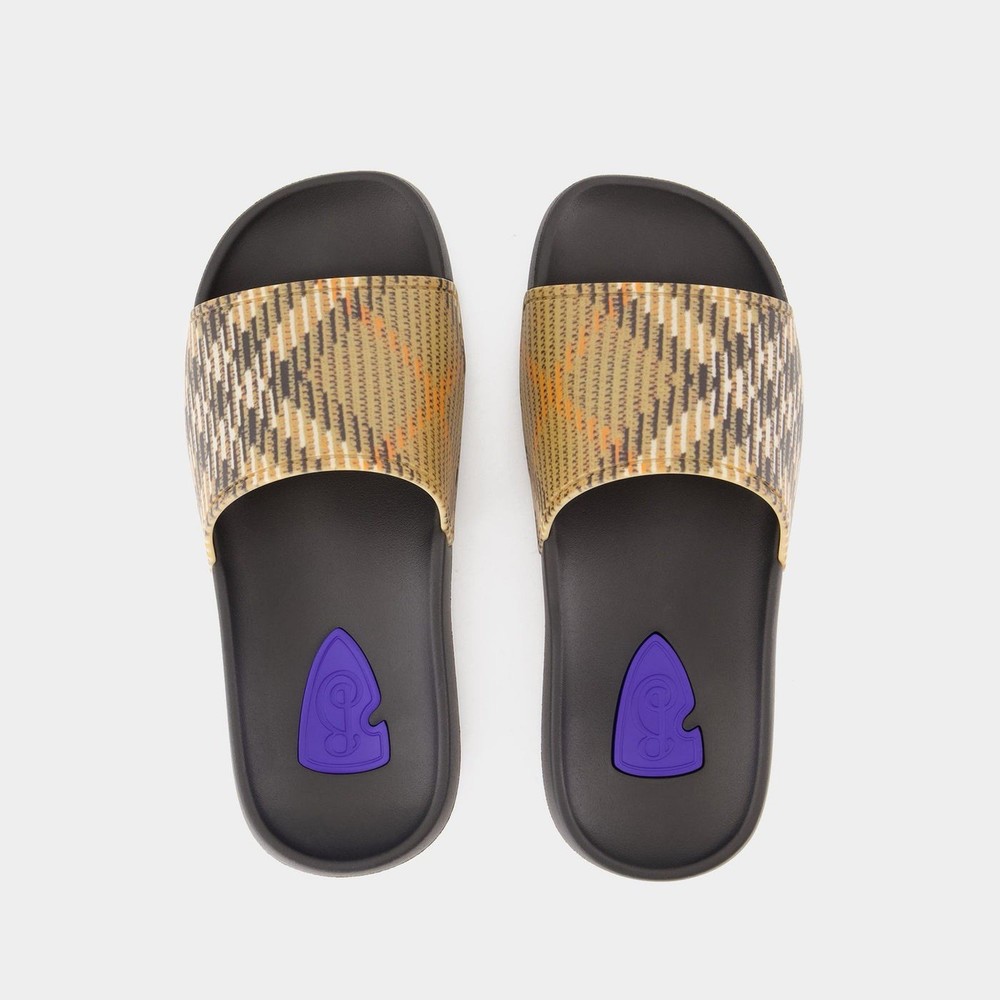 BNWT Burberry Archive Check Men's Sandals Slides Sand Check Size 39 US 6