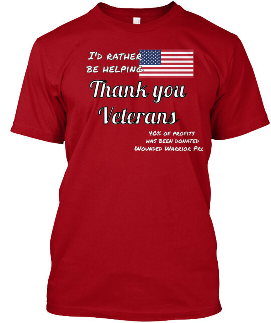Thank you Veterans T-Shirt Made in the USA Size S to 5XL
