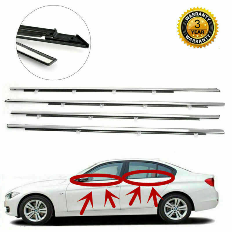 4pcs Chrome Car Window Moulding Trim Weatherstrips Seal For Accord 2008-2012 US