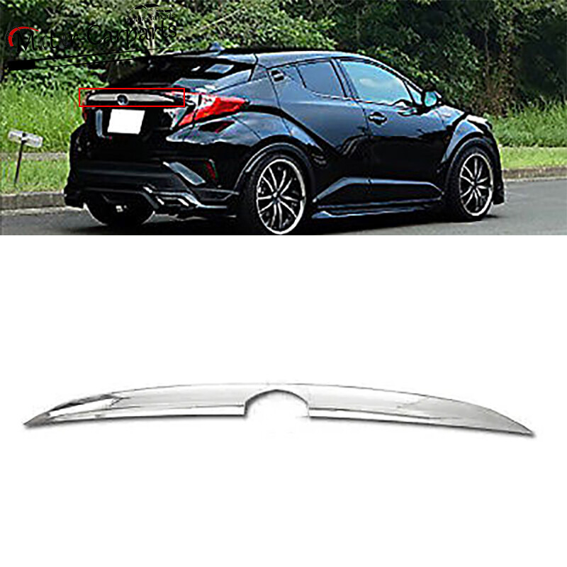 Rear Liscence Plate Upper Trim Cover For Toyota CHR 2018-2021 2022 Chrome 1PC