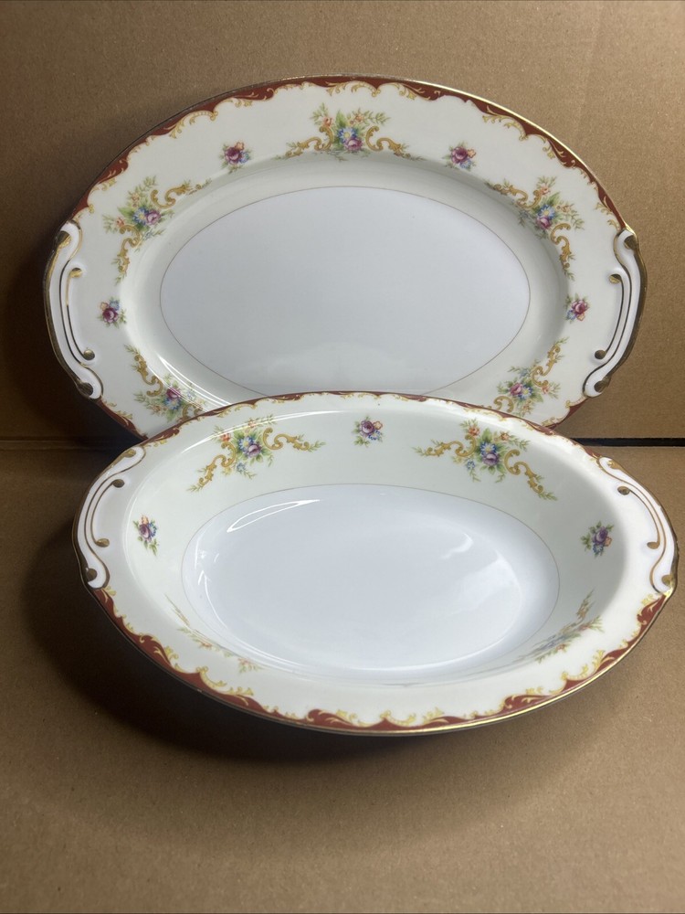Harmony House Fine China Oval Serving Plate And Bowl Set