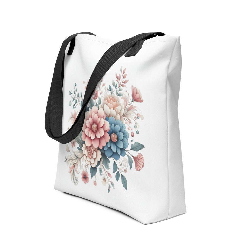 Elegant designer Tote bag with new stylish floral design with pastal colors