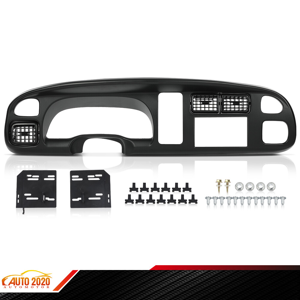 Fit For 1998-2002 Dodge Ram 1500 2500 Double Din 2-DIN Complete Dash Kit W/Vents