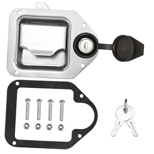 Truck Tool Box Lock Replacement, Standard Flush Mount Paddle Latch, Pull