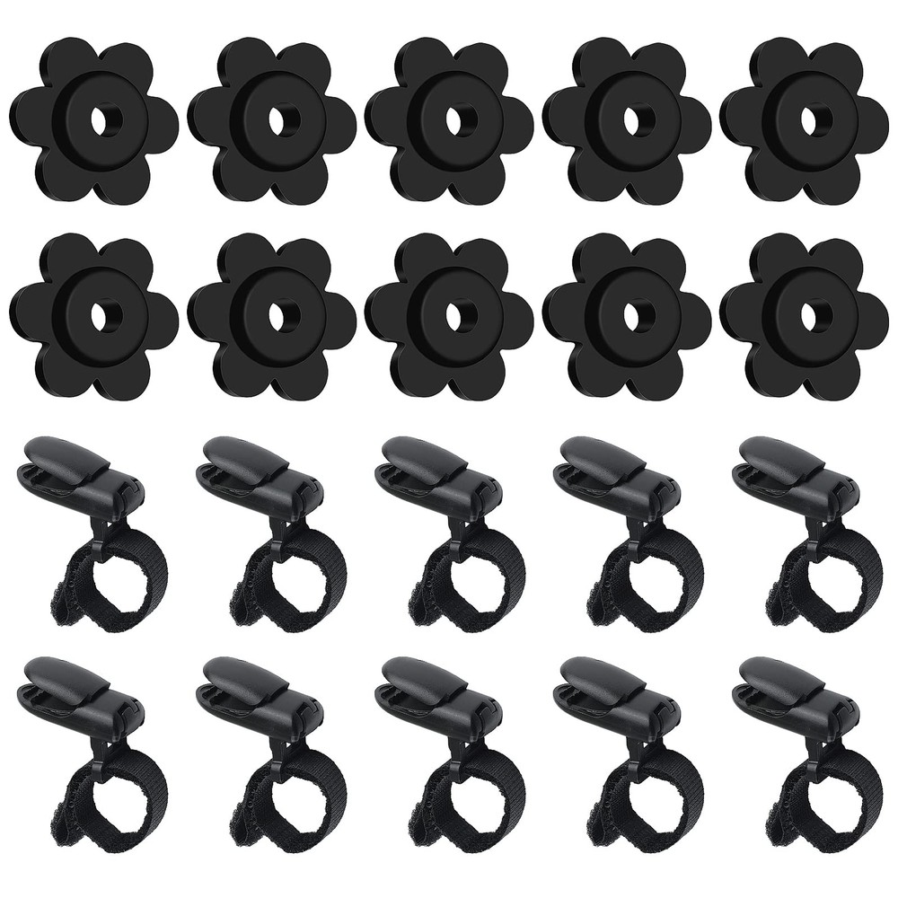 20 Pack Garden Flag Clips And Stoppers,Tiger Clips For Garden Flag Holders,Ga...
