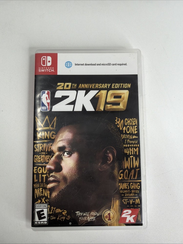NBA 2K19 20th Anniversary Edition for Nintendo Switch CIB Tested