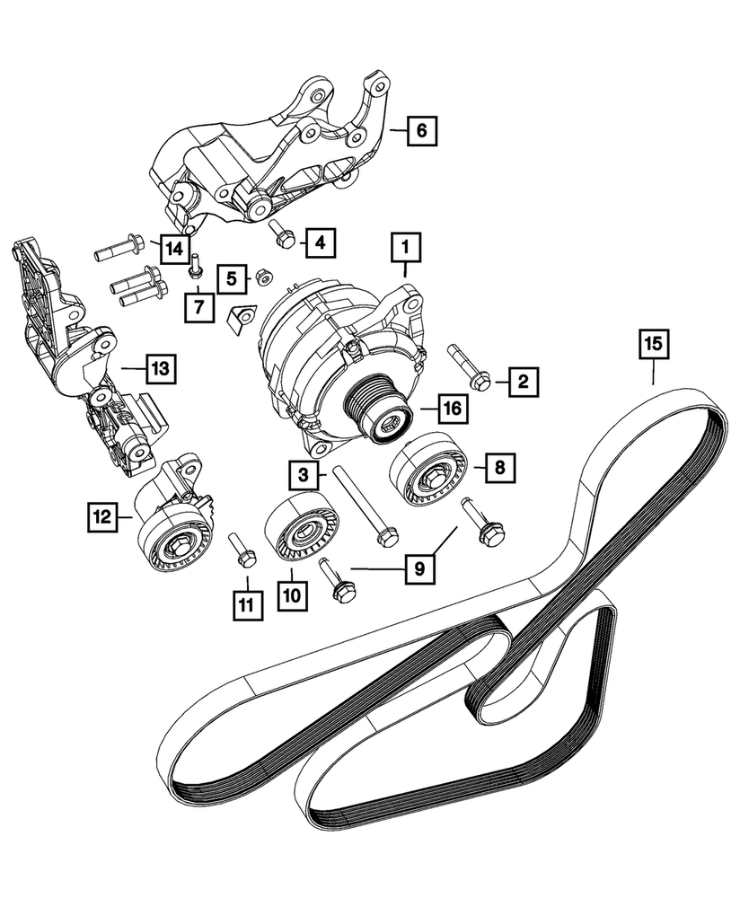Genuine Mopar Serpentine Belt Part #4891721AB