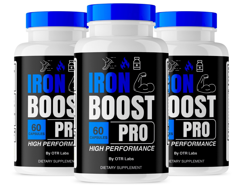 Iron Boost Pro High Performance Supplement, IronBoost (180 Capsules-3 Pack)