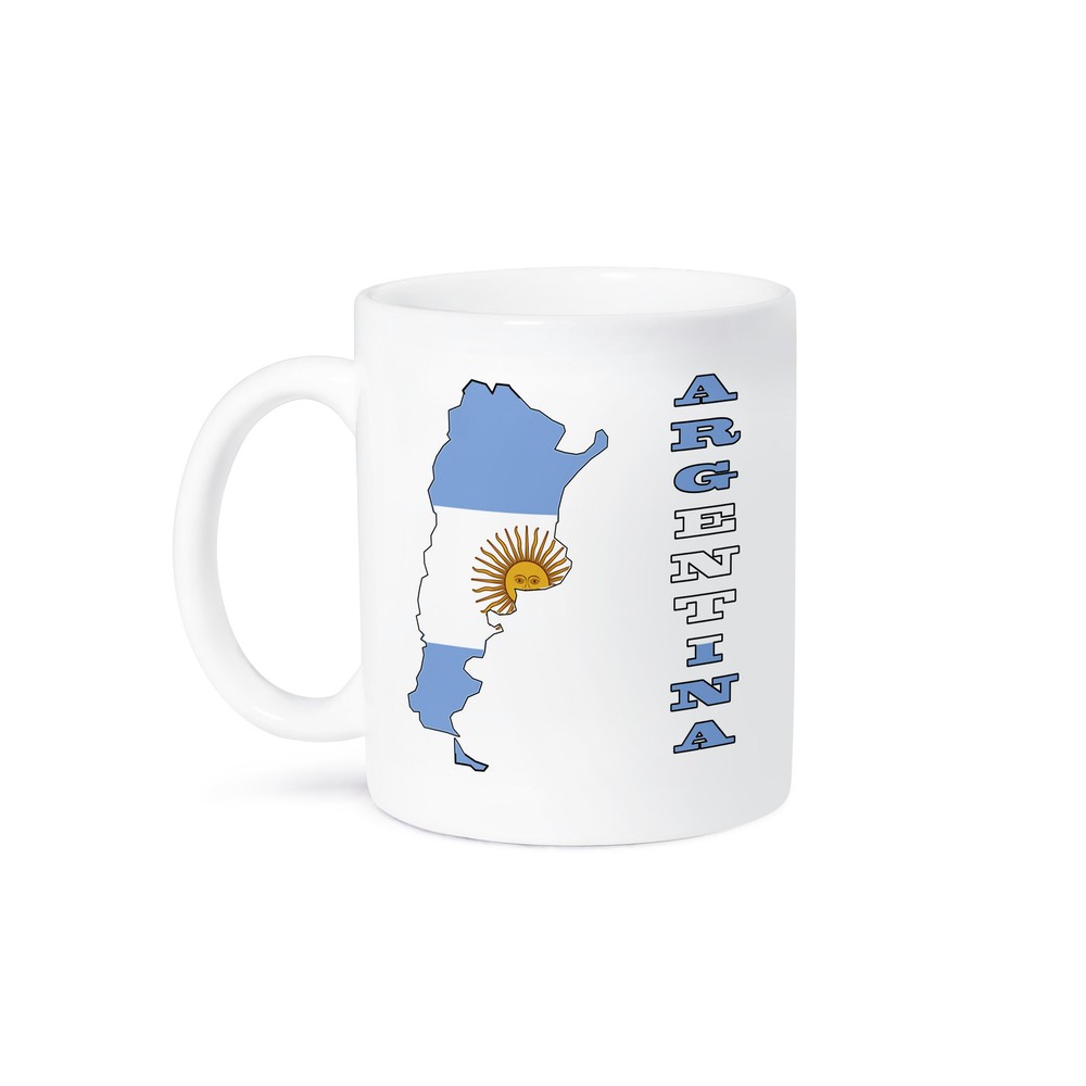 3dRose, Argentina flag in the map and letters of Argentina , Mug