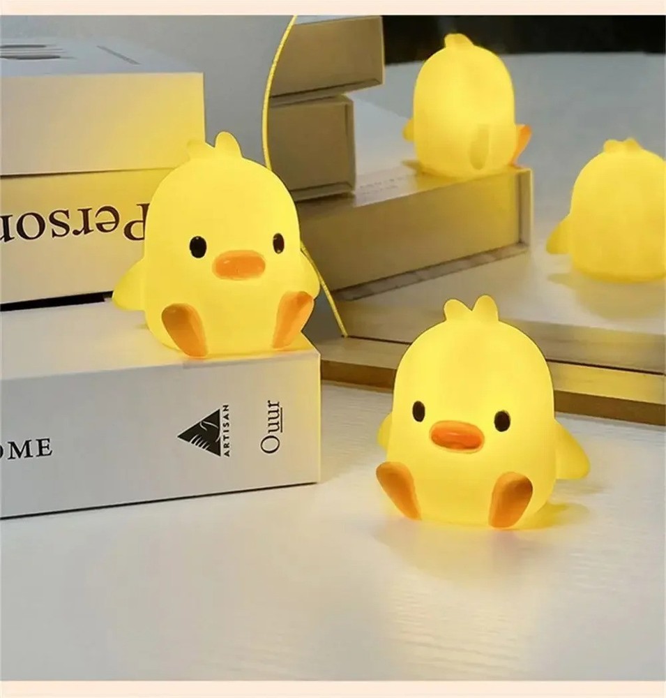 Night Light Duck Cute Cartoon Animal Lamp Bedroom Kids Bedside Sleeping Gift 1PC