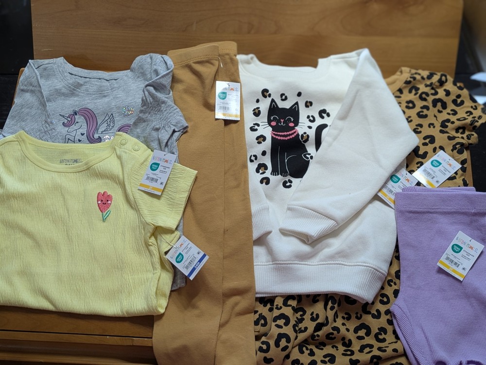 Garanimals Toddler Girl 6pc Bundle Size 24M / 2T NWT Dress Leggings Tops