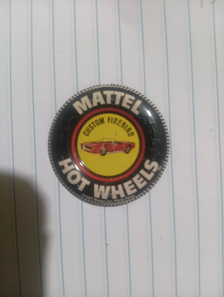 Vintage 1967 Mattel Hot Wheels Redline Custom Firebird Metal Badge