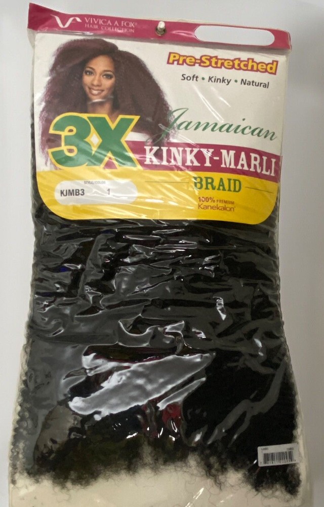KINKY-MARLY JAMAICAN BRAID 100%PREMIUM KANEKALON 3X COLOR KJMB3 # 1 / SOFT