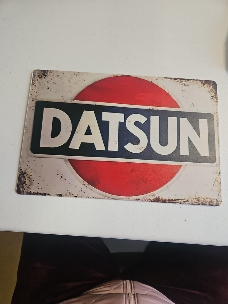 Datsun. Rustic-looking Metal Sign,  8x12