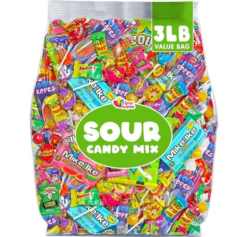 Sour Candy Variety Pack 3 Pounds Bulk Pinata Candy for Kids Camp Party Favors