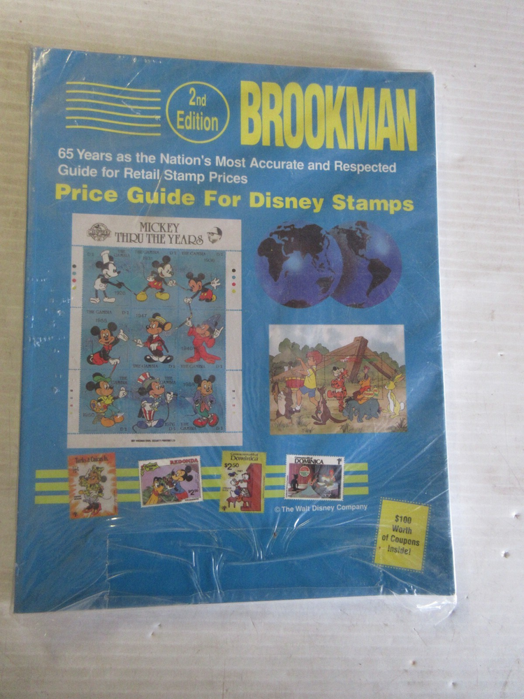BROOKMAN 2nd EDITION - PRICE GUIDE FOR DISNEY STAMPS 1999 MIB