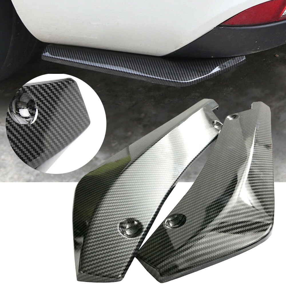 Carbon Fiber Rear Bumper Diffuser Canard Spoiler Lip Splitter