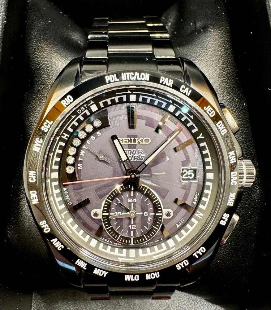 SEIKO STAR WARS Limited Edition World Time Solar Radio Wave Watch Series
