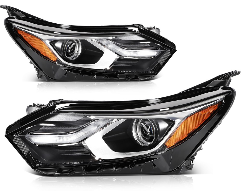 For 2018-2020 Chevrolet Equinox Black Housing Headlights Assembly Headlamps Pair