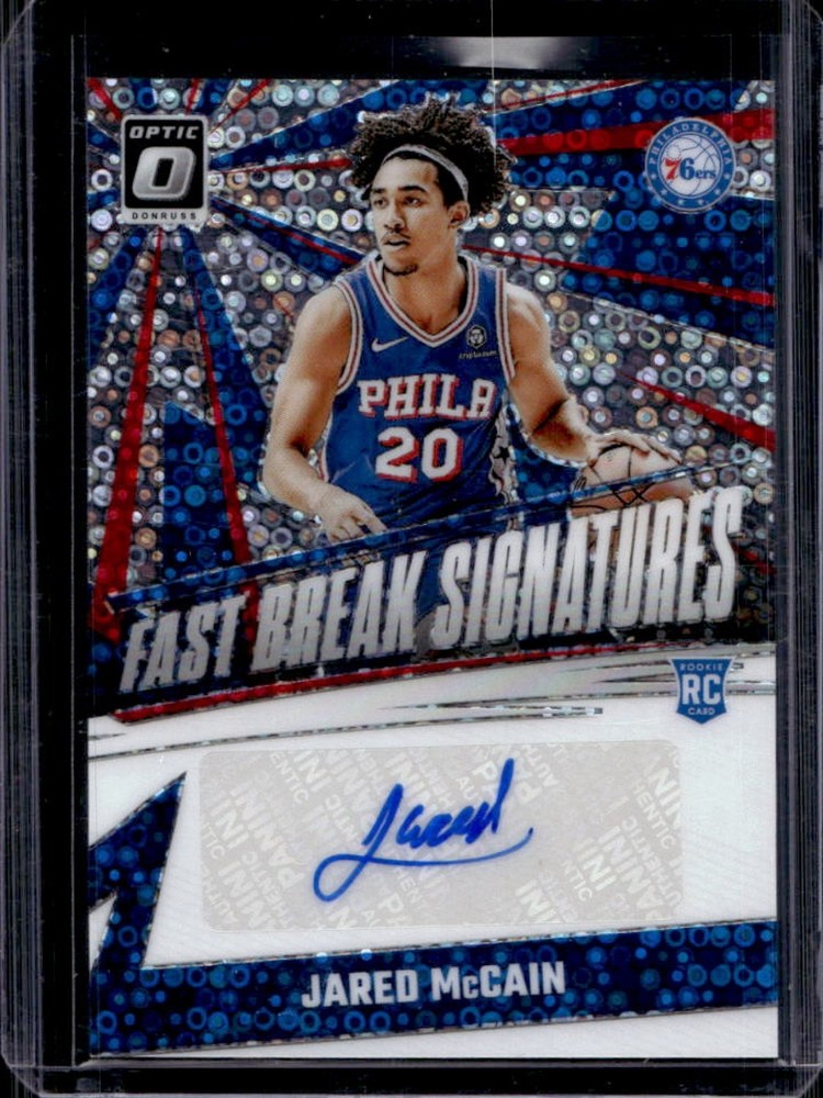 2024-25 Donruss Optic Jared McCain Fast Break Signatures RC Auto #60 76ers